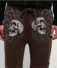 Affliction Collapse Brown Sweatpants