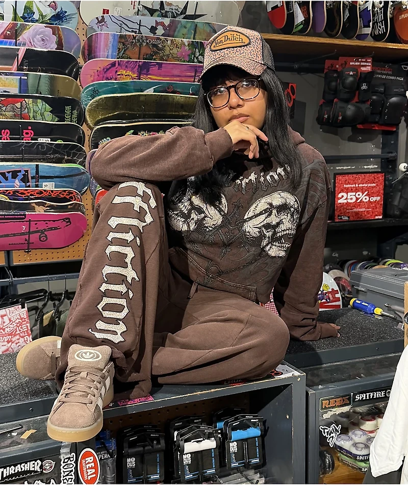 Affliction Collapse Brown Sweatpants