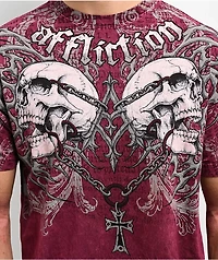 Affliction Collapse Burgundy T-Shirt