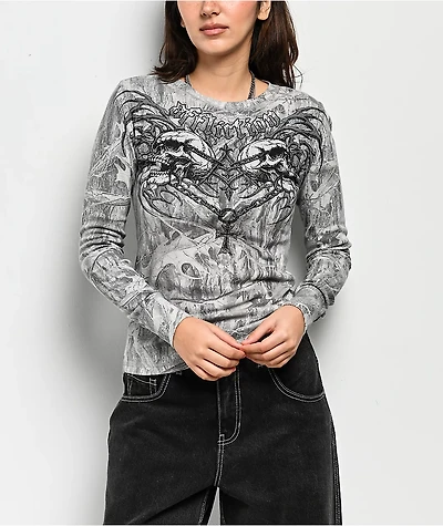 Affliction Collapse Camo Thermal Long Sleeve T-Shirt