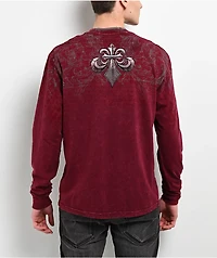 Affliction Collapse Last Red Wash Long Sleeve T-Shirt