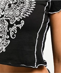 Affliction Congregation Black Crop T-Shirt