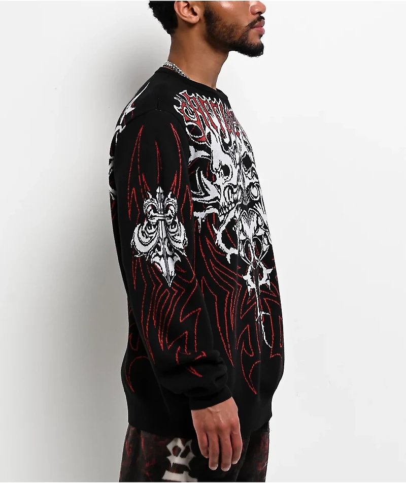 Affliction Corrosive Kingdom Black Sweater