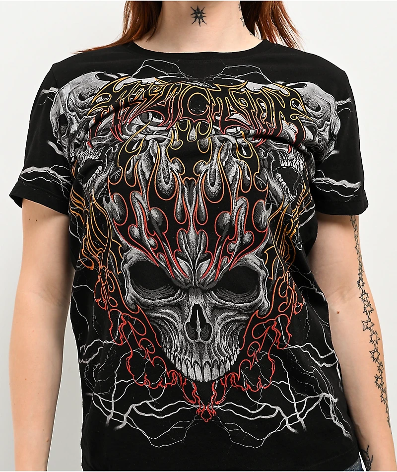 Affliction Cosmic Inferno Black T-Shirt