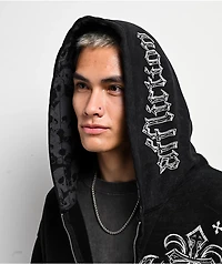 Affliction Courage Black Wash Zip Hoodie