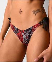 Affliction Crimson Temple Black Bikini Bottom