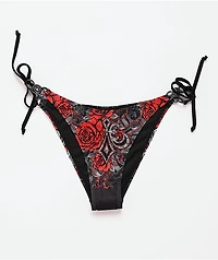 Affliction Crimson Temple Black Bikini Bottom