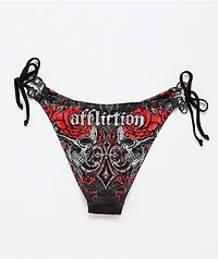 Affliction Crimson Temple Black Bikini Bottom