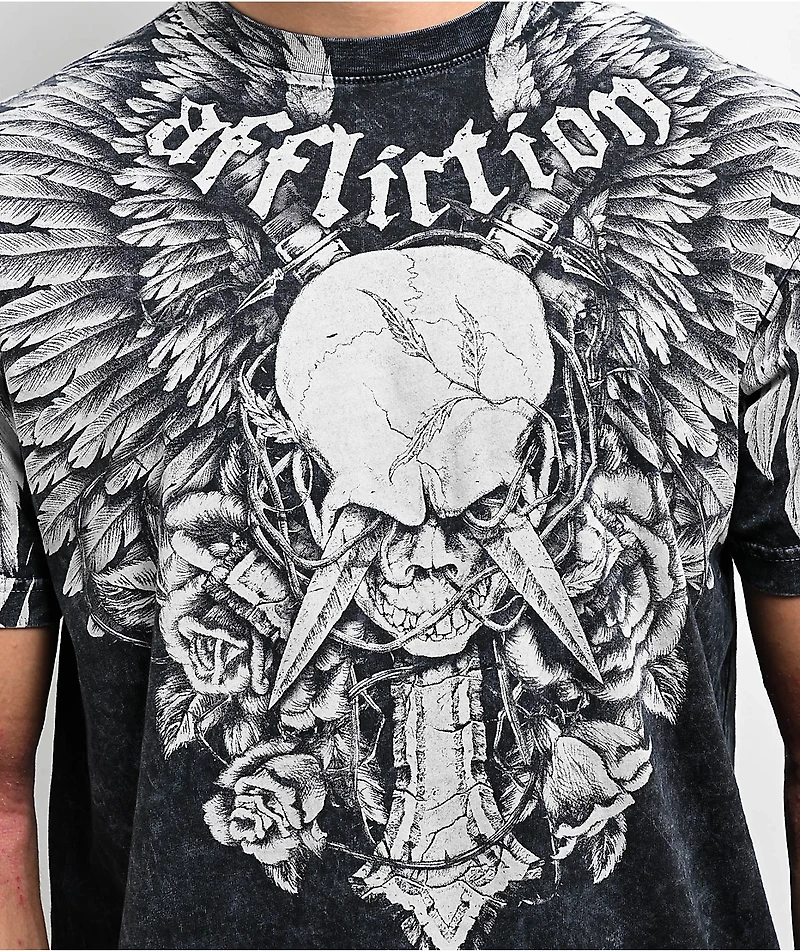 Affliction Crossed Over Black T-Shirt