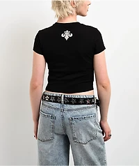 Affliction Crows Black Crop T-Shirt