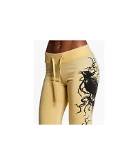 Affliction Crows Burnout Yellow Sweatpants
