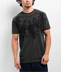 Affliction Crows Charcoal T-Shirt