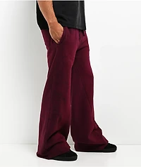 Affliction Crows Dark Purple Wash Wide Leg Sweatpants