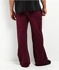Affliction Crows Dark Purple Wash Wide Leg Sweatpants