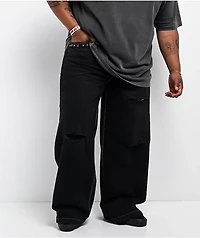 Affliction Cursed Loti Black Wash Wide Leg Jeans