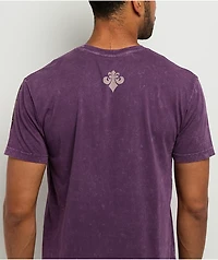 Affliction Dark Attack Purple Rhinestone T-Shirt