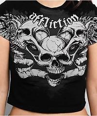 Affliction Dark Omen Black Crop T-Shirt