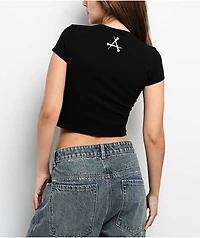 Affliction Dark Omen Black Crop T-Shirt