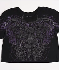 Affliction Darkness Falls Black Crop T-Shirt