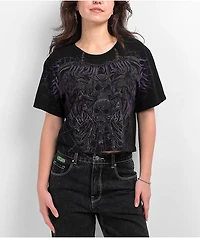 Affliction Darkness Falls Black Crop T-Shirt