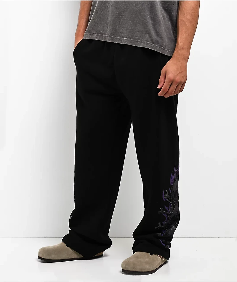 Affliction Darkness Falls Black Sweatpants