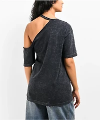 Affliction Davey Jones Black Wash Cutout T-Shirt