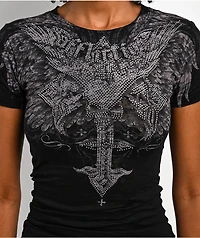 Affliction Death Eyes Black Burnout T-Shirt