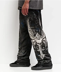 Affliction Death Eyes Black Plush Lounge Pants