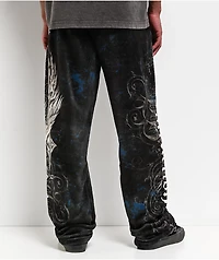 Affliction Death Eyes Black Plush Lounge Pants