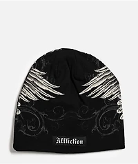 Affliction Death Eyes Black Reversible Skully Beanie