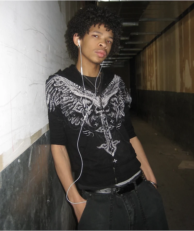 Affliction Death Eyes Black Zip Hoodie