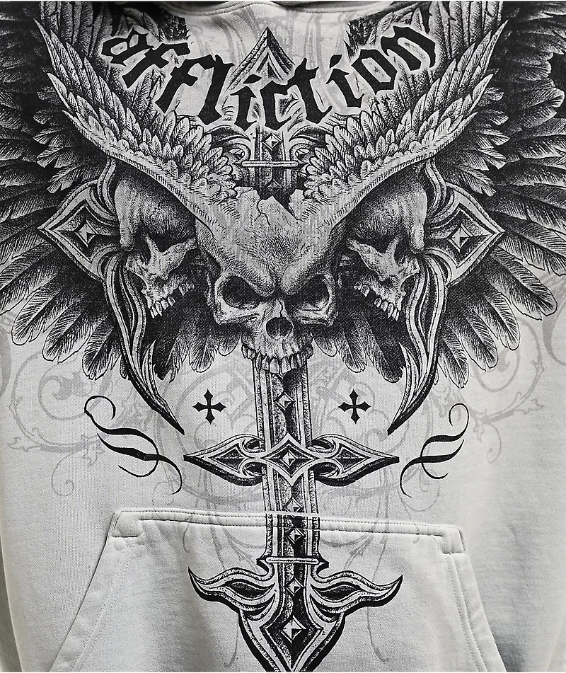 Affliction Death Eyes Grey Hoodie