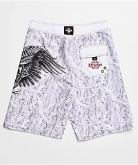 Affliction Death Eyes White Camo Board Shorts