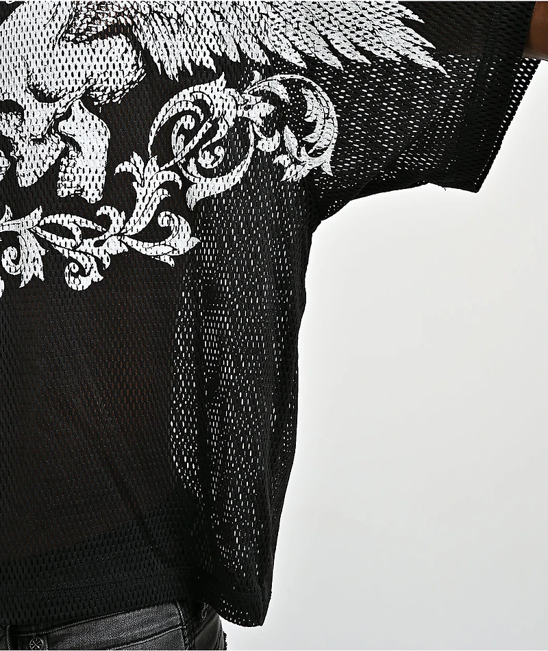 Affliction Death Trial Black Mesh Jersey