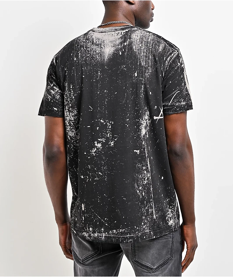 Affliction Death Trial Silver Lava Wash Reversible T-Shirt