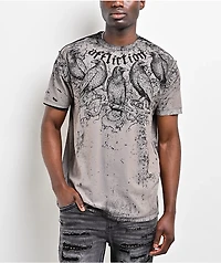 Affliction Death Trial Silver Lava Wash Reversible T-Shirt