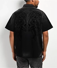 Affliction Death's Reflection Washed Black Button Up Shirt