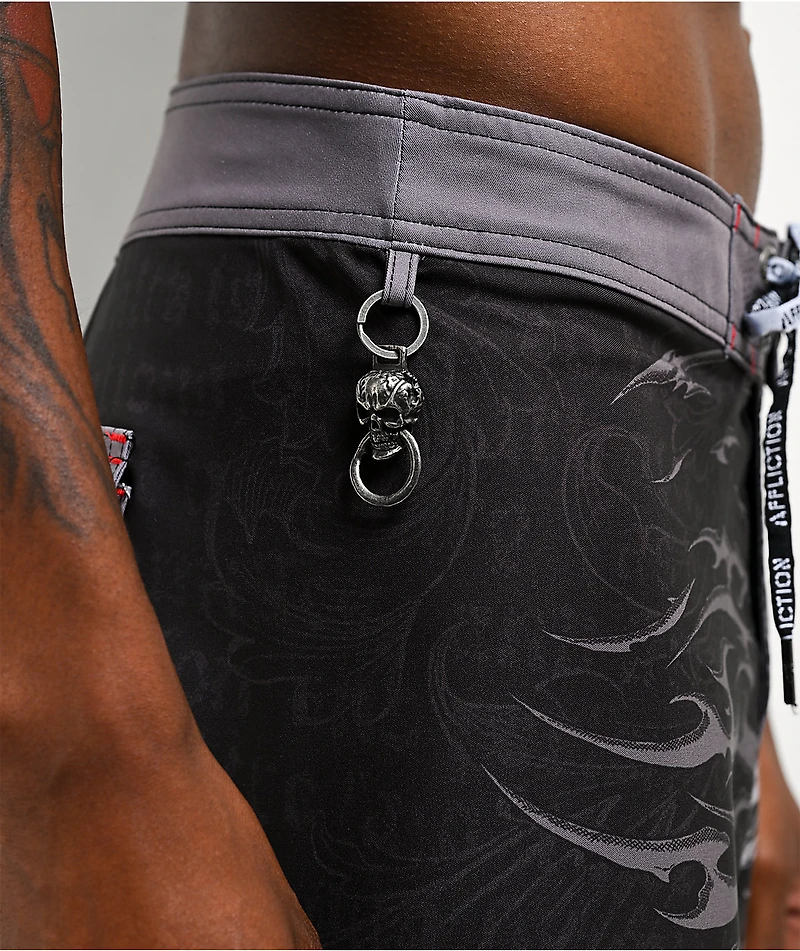 Affliction Decimation Black Board Shorts