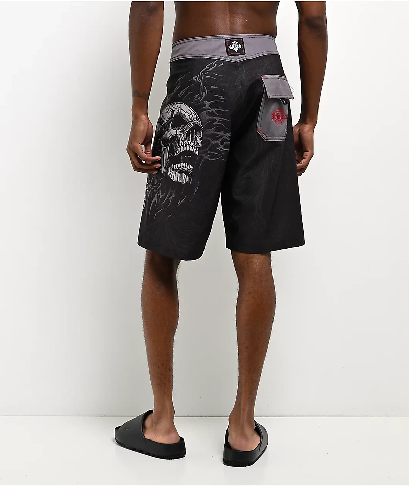 Affliction Decimation Black Board Shorts