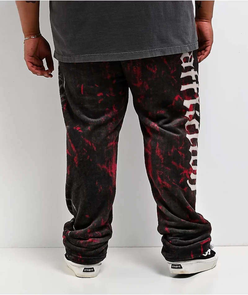 Affliction Decimation Black Plush Lounge Pants