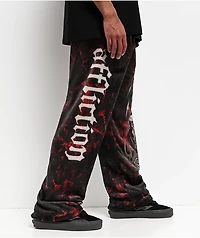Affliction Decimation Black Plush Lounge Pants