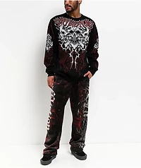 Affliction Decimation Black Plush Lounge Pants