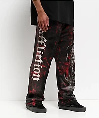 Affliction Decimation Black Plush Lounge Pants