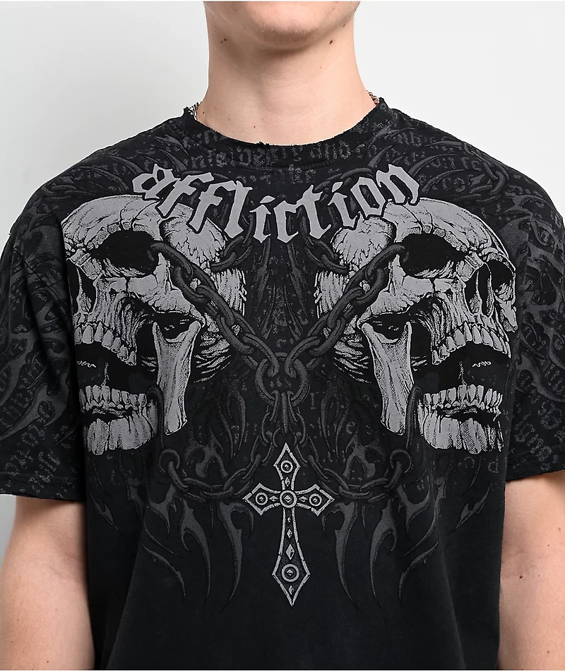 Affliction Decimation Black T-Shirt