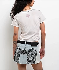 Affliction Desperate Saint White Crop T-Shirt