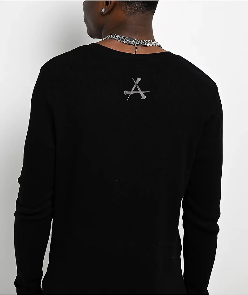 Affliction Desperation Black Thermal Long Sleeve T-Shirt
