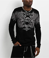 Affliction Desperation Black Thermal Long Sleeve T-Shirt