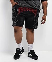 Affliction Dismay Black Wash Sweat Shorts