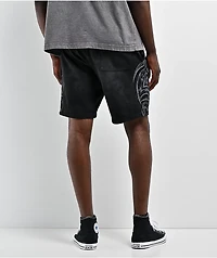 Affliction Dismay Black Wash Sweat Shorts