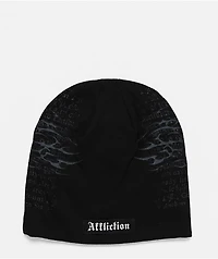 Affliction Dominion Black Reversible Skully Beanie